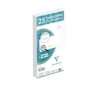 Clairefontaine 5985C - Confezione da 25 Buste Bianche DL-110x220 mm - con finestra - Autoadesive - 80g/m²