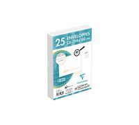 Clairefontaine 5986C - Confezione da 25 Buste Bianche C6-114x162 mm - con finestra - Autoadesive - 80g/m²