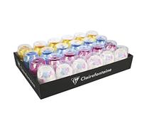 CLAIREFONTAINE 612696C - vassoio da 24 rotolini metallizzati, nastro