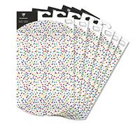 Clairefontaine 618006C, 6 buste regalo pieghevoli Formato grande, 30x40cm, Motivi Pois multicolori, scatola busta cuscino, confezionamento regali