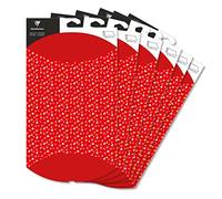 Clairefontaine 618007C, 6 buste regalo pieghevoli Formato grande, 30x40cm, Motivi Cuori, scatola busta cuscino, confezionamento regali