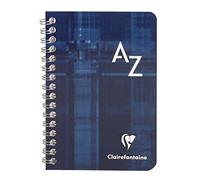 Clairefontaine 68599C Un RUBRICA a Spirale - 9x14 cm - 100 pagine quadretti piccoli - Carta Bianca 90 g - copertina in carta laminata - colore casuale