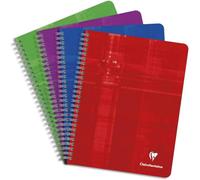 Clairefontaine 68761C CONFEZIONE DA 5 QUADERNI a Spirale - 17x22 cm - 180 pagine quadretti grandi - Carta Bianca 90 g - copertina in carta laminata - colores casuales