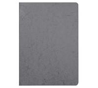 Clairefontaine 733005C collezione Age Bag quaderno a punto metallico grigio - A4 21x29,7 cm - 96 pagine a tinta Unità bianche - carta 90g - Copertina carta Lustrée a grana effetto cuoio