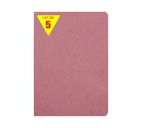 Clairefontaine 733006Cpack - Age Bag cahier piqué 21x29,7cm 96p uni rose antique - PAQ DE 5