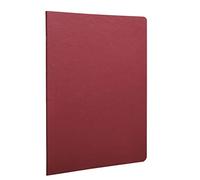 Clairefontaine 733062C collezione Age Bag quaderno a punto metallico Rosso - A4 21x29,7 cm - 96 pagine rigate con margini - Carta Bianca 90g - Copertina carta Lustrée a grana effetto cuoio