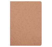 Clairefontaine 73306C collezione Age Bag quaderno a punto metallico Tabacco - A4 21x29,7 cm - 96 pagine rigate con margini - Carta Bianca 90g - Copertina carta Lustrée a grana effetto cuoio