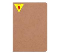 Clairefontaine 733100Cpack Collection Age Bag Un - Set di 5 quaderni con graffette e tabacchi, formato A5, 14,8 x 21 cm, 96 pagine bianche in tinta unita, carta da 90 g, copertine con carta lucida,