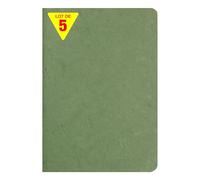 Clairefontaine 733103Cpack Collection Age Bag Un - Set di 5 quaderni con graffette, formato A5, 14,8 x 21 cm, 96 pagine bianche in tinta unita, carta da 90 g, copertine con carta lucida, grana in