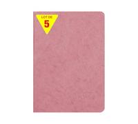 Clairefontaine 733106Cpack - Age Bag cahier piqué 14,8x21cm 96p uni rose antique - PAQ DE 5
