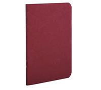 Clairefontaine 734162C collezione Age Bag Un taccuino a punto metallico Rosso - 9x14 cm - 96 pagine rigate - Carta Bianca 90g - Copertina carta Lustrée a grana effetto cuoio