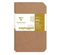 Clairefontaine 734176C - Age Bag DUO set de 2 cahiers piqués 9x14cm 96p ligné tabac