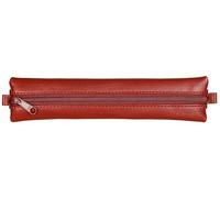 Clairefontaine Age Bag Collection 77038C - Astuccio piatto con elastico, in vera pelle di agnello, 20 x 4,5 cm, colore: Rosso, Rosso, Classico