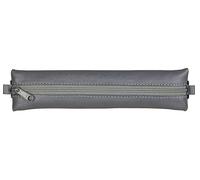 Clairefontaine 77040C Collection Age Bag Un astuccio piatto con elastico in vera pelle di agnello, grigio, 20 cm x 4,5 cm