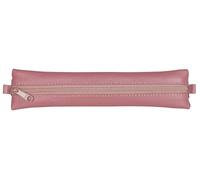 Clairefontaine 77041C Collection Age Bag Un astuccio piatto con elastico in vera pelle di agnello rosa antico, 20 cm x 4,5 cm di diametro