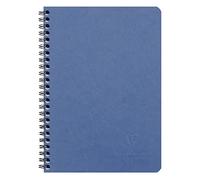 Clairefontaine 785324C collezione Age Bag Quaderno a spirale blu - A5 14,8x21 cm - 100 pagine a quadretti piccoli - Carta Bianca 90 g - Copertina in carta Lustrée a grana grossa effetto cuoio
