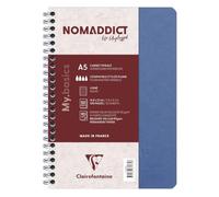 Clairefontaine 785364C - quaderno spirale A5 14,8x21 cm 100 p righe 90g blu