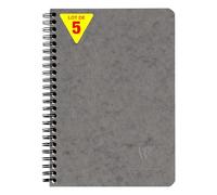 Clairefontaine 785665Cpack - Taccuini con tasche, formato A5, 14,8 x 21 cm, 120 pagine staccabili a righe + 3 divisori con tasche portaoggetti, copertina in pelle