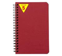 Clairefontaine 786162Cpack - Taccuini con tasche, 11 x 17 cm, 120 pagine staccabili a righe + 3 divisori con tasche portaoggetti, copertina in pelle