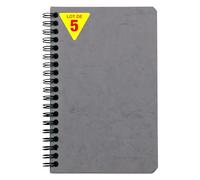 Clairefontaine 786165Cpack - Taccuini con tasche, 11 x 17 cm, 120 pagine staccabili a righe + 3 divisori con tasche portaoggetti, copertina in pelle