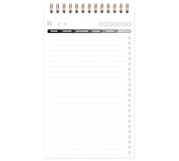 Clairefontaine 786191C Collection Age Bag Un Bloc à Spirale My.task.manager Noir avec Chevalet Intégré - A5 14,8x21cm - 250 Pages Détachables DOT Papier Blanc 90g - Couverture Carte Lustrée Grain Cuir