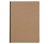 Clairefontaine 79140C collezione Age Bag taccuino cucito con dorso in tela tabacco - A4 21x29,7 cm - 192 pagine a tinta unita bianche - Carta 90 g - Copertina in carta Lustrée a grana grossa effetto cuoio
