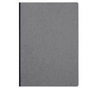 Clairefontaine 791425C collezione Age Bag taccuino cucito con dorso in tela grigio - A4 21x29,7 cm - 192 pagine a quadretti piccoli - Carta Bianca 90 g - Copertina in carta Lustrée a grana grossa effetto cuoio