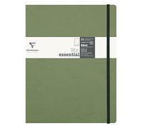 Clairefontaine 794433C Collection Age Bag Un taccuino elastico cucito MyEssential verde - B5 192 pagine numerate DOT - Carta avorio 90 g - Copertina lucida grana pelle 794433C