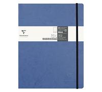 Clairefontaine 794434C collezione Age Bag Un taccuino con elastico cucito a filo My.Essential blu - B5 19x25 cm - 192 pagine numerate DOT - Carta Avorio 90g - copertina in carta lustrée effetto cuoio
