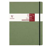 Clairefontaine 794463C collezione Age Bag Un taccuino con elastico cucito a filo My.Essential verde - B5 19x25 cm - 192 pag rigate - Carta Avorio 90g - copertina in carta lustrée effetto cuoio