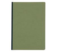 Clairefontaine 795423C Collezione Age Bag Quaderno cucito a filo con dorso in tela verde - A5 14.8 x 21 cm - 192 Pagine quadretti piccoli - Carta bianca 90 g - Copertina in carta Lustrée trama cuoio