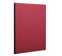 Clairefontaine 795462C Collection Age Bag Un taccuino Cousu Dos Toilé Rosso - A5 14,8x21 cm - 192 pagine rigate - carta bianca 90g - copertina in carta lustrée a grana grossa effetto cuoio