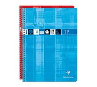 Clairefontaine 8007C Un Quaderno a spirale de Travaux Pratiques - 24x32 cm - 80 pagine a quadretti grandi 90g et a tinta unita bianche125 g - copertina in carta laminata - colore casuale