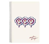 Clairefontaine 812435C - Quaderno a spirale motivo Moulin Rouge - A4 21x29,7cm 148 Pagine puntinate a righe con margini carta bianca 90g - Collezione Moulin Rouge - 2 visual, consegna casuale