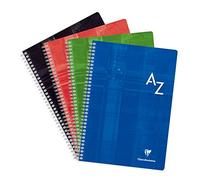 Clairefontaine 8149C Una rubrica a spirale - A4 21x29,7 cm - 180 pagine a quadretti piccoli - carta bianca 90g - copertina in carta laminata - colore casuale
