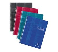Clairefontaine 82140C Un Meeting Book Quaderno a spirale - A4+ 22,5x29,7 cm - 160 pagine staccabili Pré-Imprimées - carta bianca 90g - copertina in carta laminata colore casuale