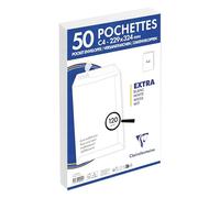 Clairefontaine 825050C - Conf. 50 buste C4 229x324 mm bianco 120g/m²