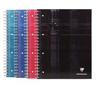 Clairefontaine 8292C Bind'O Block Quaderno a spirale Perforé - A4+ 22,5x29,7 cm - 240 pagine staccabili a quadretti piccoli Cadrées avec margini - carta bianca 90g - copertina rigidacolore casuale