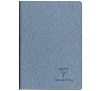 Clairefontaine 83517C - Taccuino rilegato a filo copertina in carta Jeans - A6 10,5x14,8 cm 96 Pagine a righe carta avorio 90g - con aletta - Collezione Jeans&Cocoa
