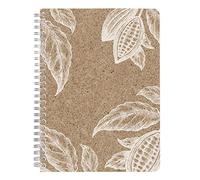 Clairefontaine 83545C - Un taccuino a spirale copertina di carta a base di gusci di cacao - A5 14.8x21 cm 148 pagine a righe carta avorio 90 g - Collezione Jeans&cocoa - 3 design, consegna casuale