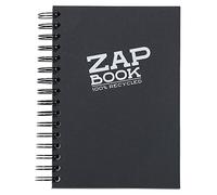 Clairefontaine 8362C Taccuino con Spirale Zap Book - 160 Fogli di carta per schizzi 100% Riciclata - A5 14,8x21 cm 80g - Copertina Nera