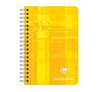 Clairefontaine 8506C pacco da 5 Quadern icon Spirale - 9x14 cm - 180 Pagine a righe - Carta Bianca 90 g - Copertina Plastificata - Colori Assortiti