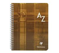 Clairefontaine 8539C Una rubrica a spirale - A5 14, 8x21 cm - 100 pagine a quadretti piccoli - Carta Bianca 90g - copertina in carta laminata - colore casuale