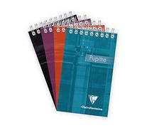 Clairefontaine 8626C - quaderno spirale 8,5x14 cm 160 p righe 90g bianca