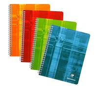 Clairefontaine 8762C CONFEZIONE DA 5 QUADERNI a Spirale - 17x22 cm - 180 pagine a quadretti piccoli - Carta Bianca 90g - copertina in carta laminata - colori casuali