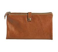 Clairefontaine 930031C - Trousse piatta Flying Spirit 2 scomparti L, 26.3 x H, 24 x P, 2 cm in vera pelle d'agnello, cognac,