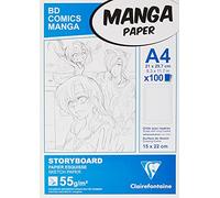 Clairefontaine 94038C, Blocco Storyboard, 21 x 29.7 x 2 cm, Bianco