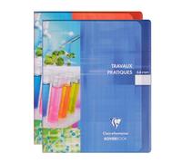 Clairefontaine 950420C un Quaderno Per Attività Manuali a Punto Metallico Koverbook - 17X22 Cm - 64 Pagine a Quadretti Grandi 90G e a Tinta Unita Bianche 125 G
