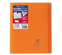 Clairefontaine 951409C Pacco da 10 Quaderni a punto METALLICO Koverbook Arancione - 17x22 cm - 96 Pagine a Quadretti grandi - Carta Bianca 90 g - Copertina in Polipropilene