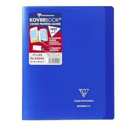 Clairefontaine 951422C Un quaderno a punto metallico Koverbook Blu Marino - 17x22 cm - 96 pagine a quadretti grandi - Carta Bianca 90g - copertina in polipropilene